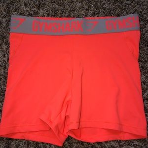NWOT Gymshark Neon Orange Spandex Shorts